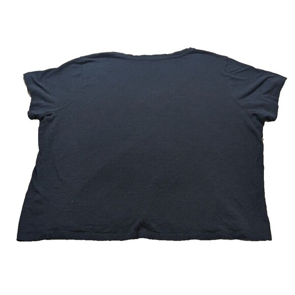 Madewell Women's Simple Short Sleeve V Neck Basic Black T-Shirt Size 2X - Picture 2 of 8